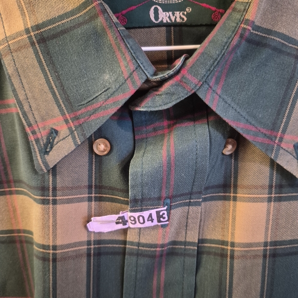 Chaps Green Plaid Men's Shirt - Picture 3 of 6